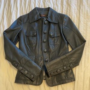 Fitted Retro Leather Jacket
